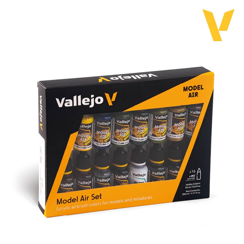 Vallejo 71192 16x18 ml. Building Colors, Model Air Serisi Model Boyası Seti