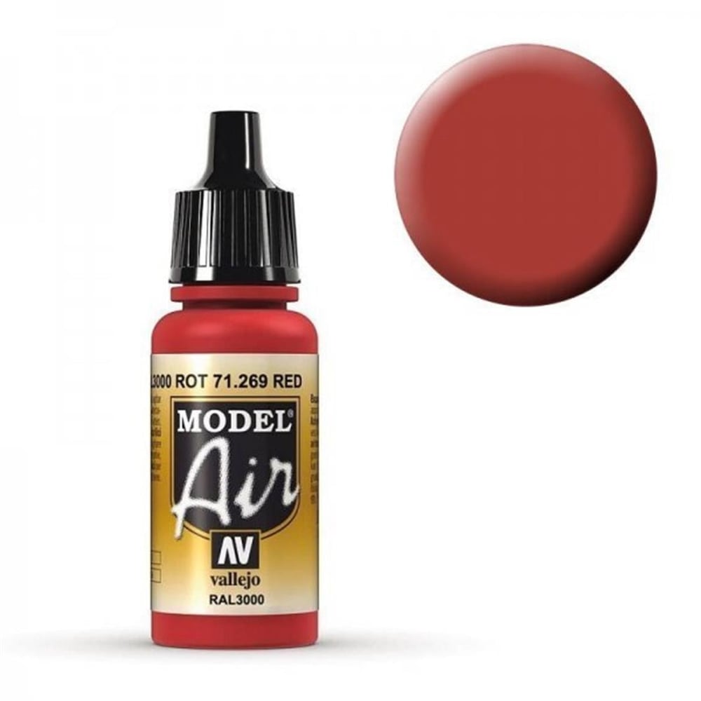 Vallejo 71269 18 ml. Red, Model Air Serisi Model Boyası