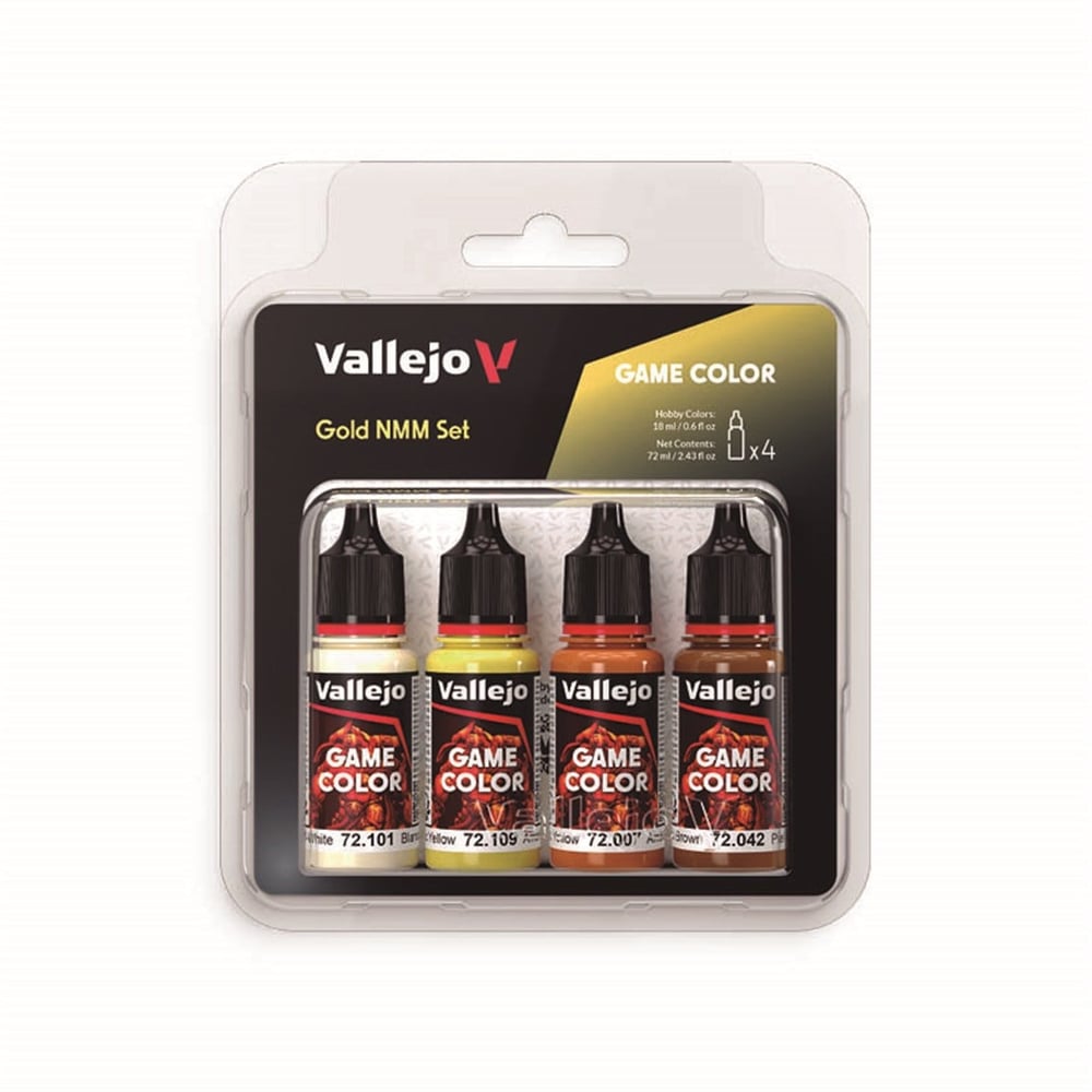 Vallejo 72395 4x18 ml. Gold NMM, Game Color Serisi Model Boyası Seti