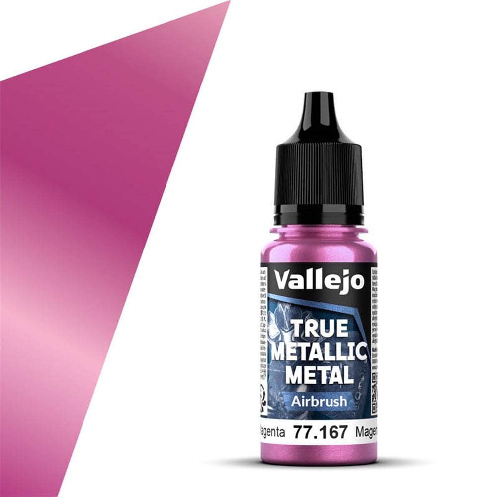 Vallejo 77167 18 ml. Crimson Magenta, Airbrush, True Metallic Metal (TMM) Serisi Model Boyası