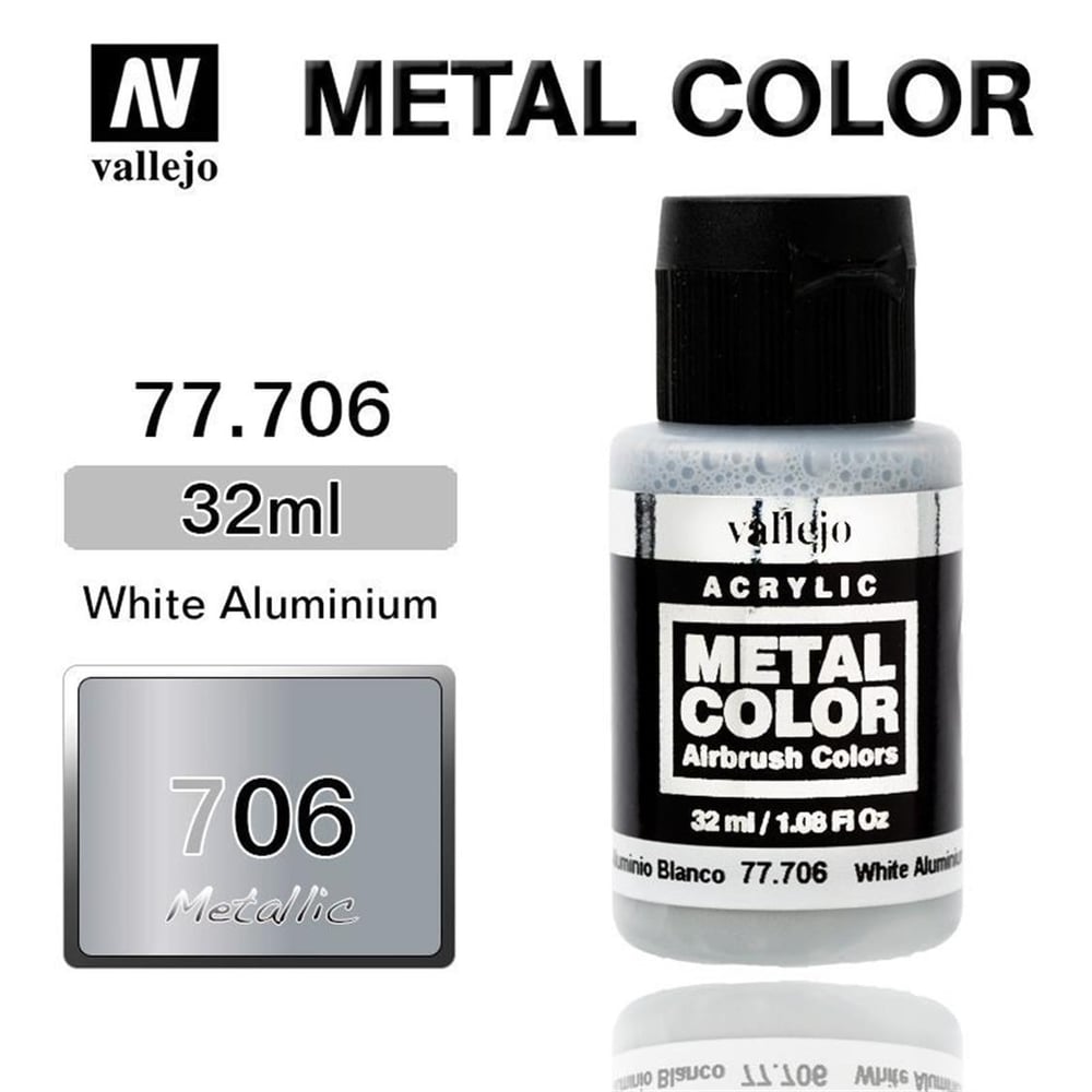 Vallejo 77706 32 ml. White Aluminium, Metal Color Serisi Model Boyası