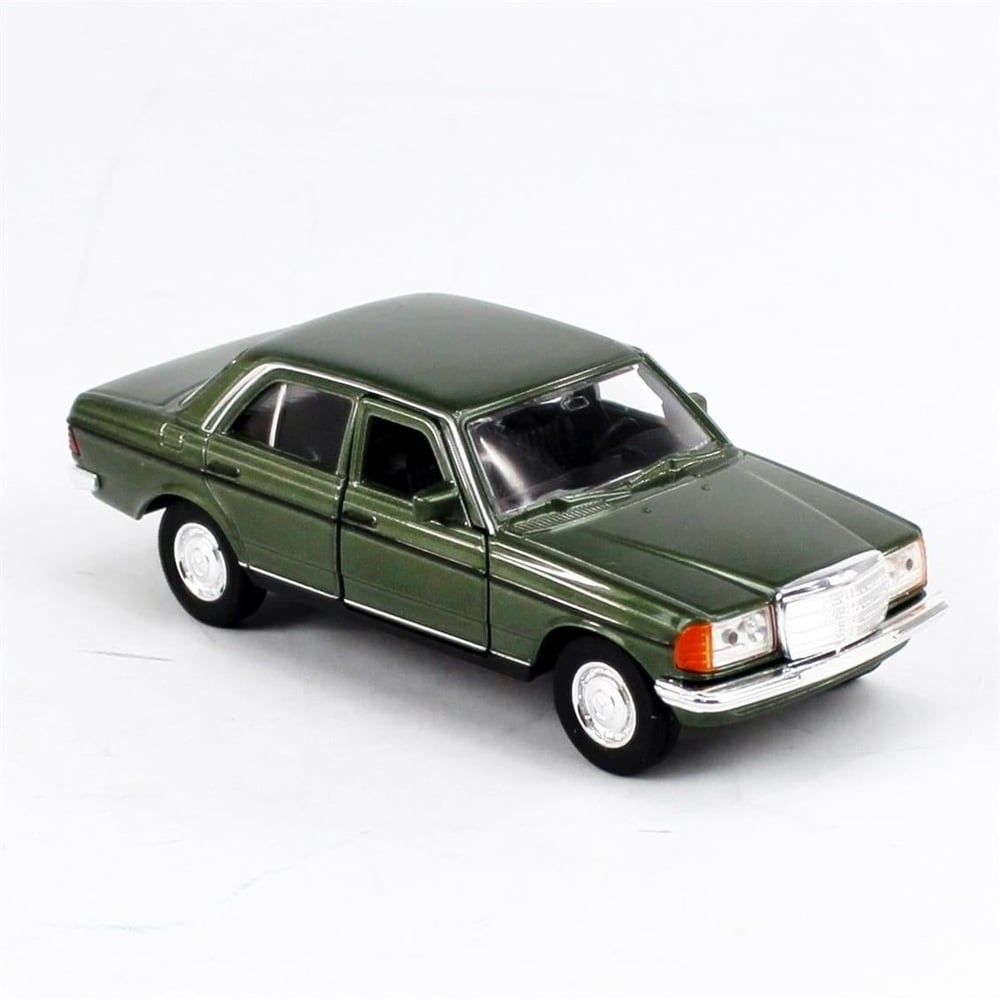 Welly 43681 1/34-1/39 Ölçek, Mercedes Benz E-Class W123, Yeşil, Çek-Bırak Mekanizmalı Oyuncak Metal Araba