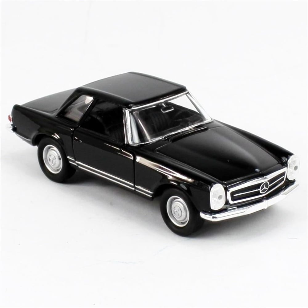 Welly 43768 1/34-1/39 Ölçek, Mercedes Benz 230SL, Siyah, Çek-Bırak Mekanizmalı Oyuncak Metal Araba