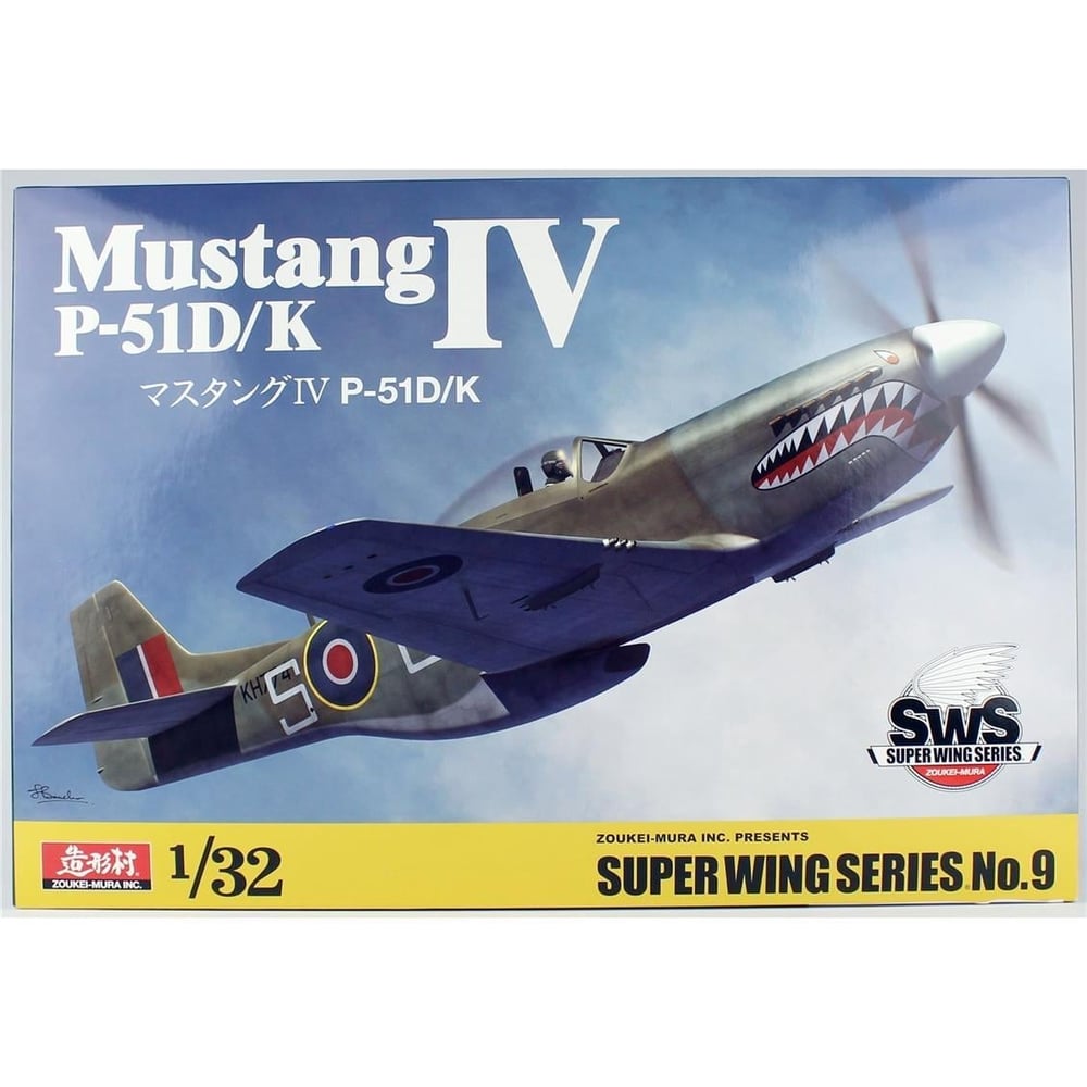 Zoukei Mura SWS09 1/32 Ölçek, Mustang IV Savaş Uçağı, Plastik Model kiti