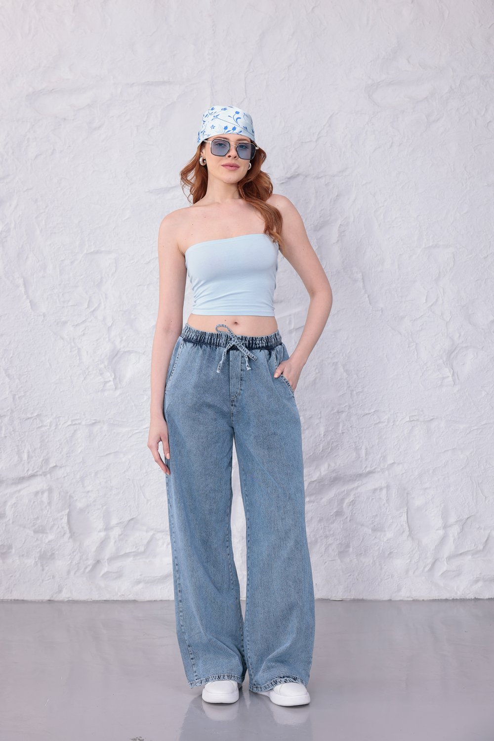 Mavi Comfort Beli Lastikli Pantolon