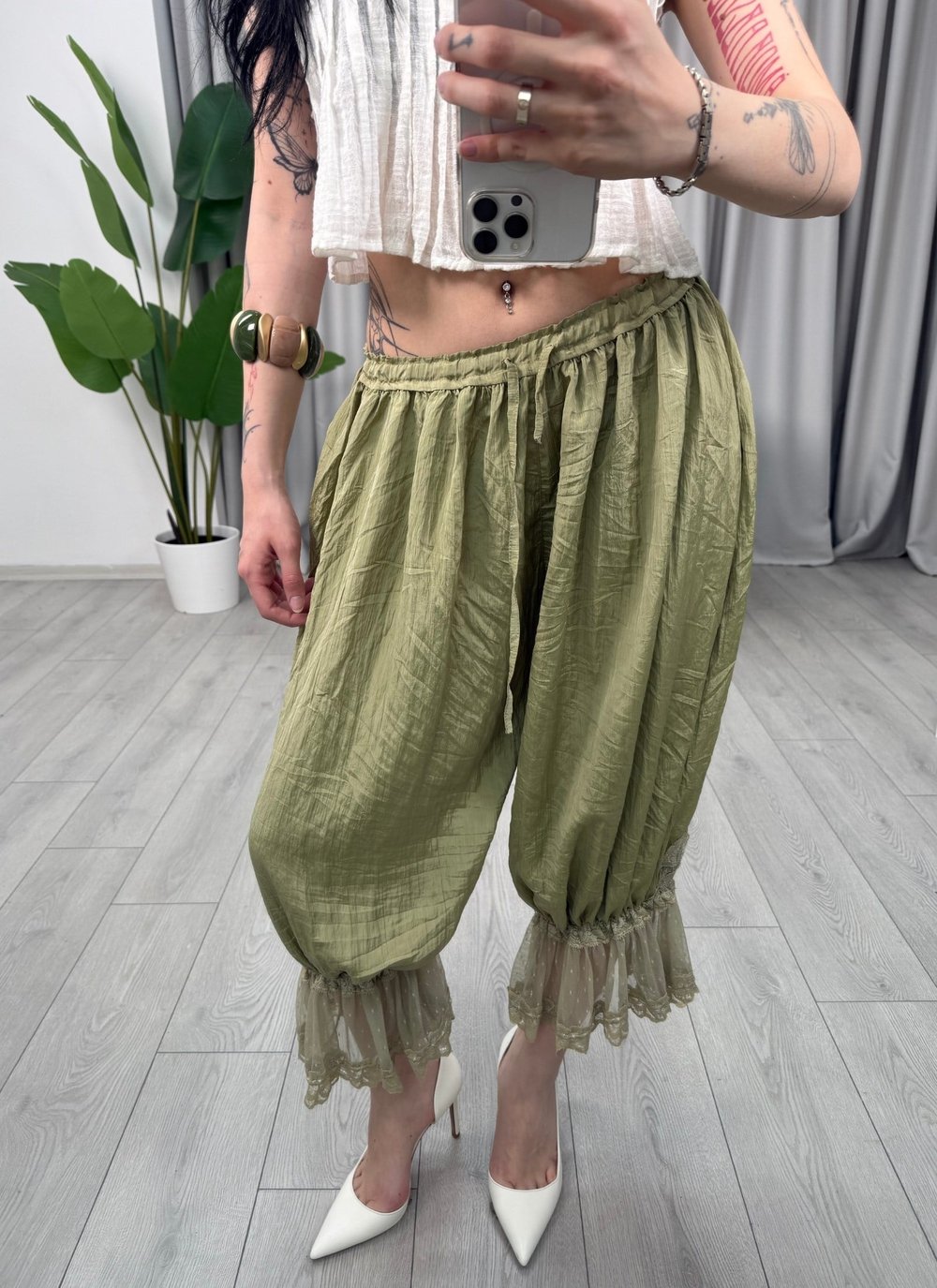 Adele Pantolon Yeşil