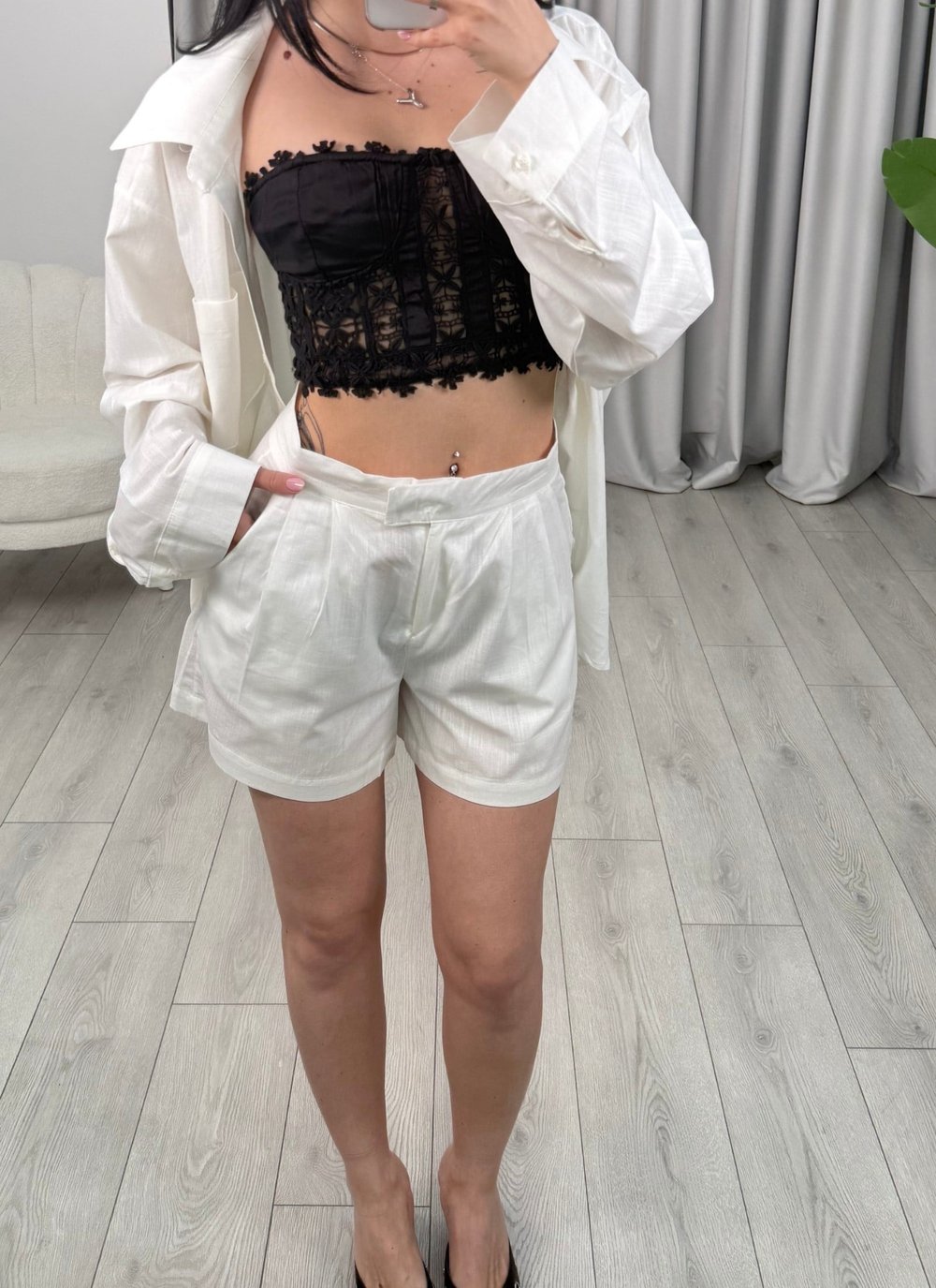 Janice Şort Beyaz