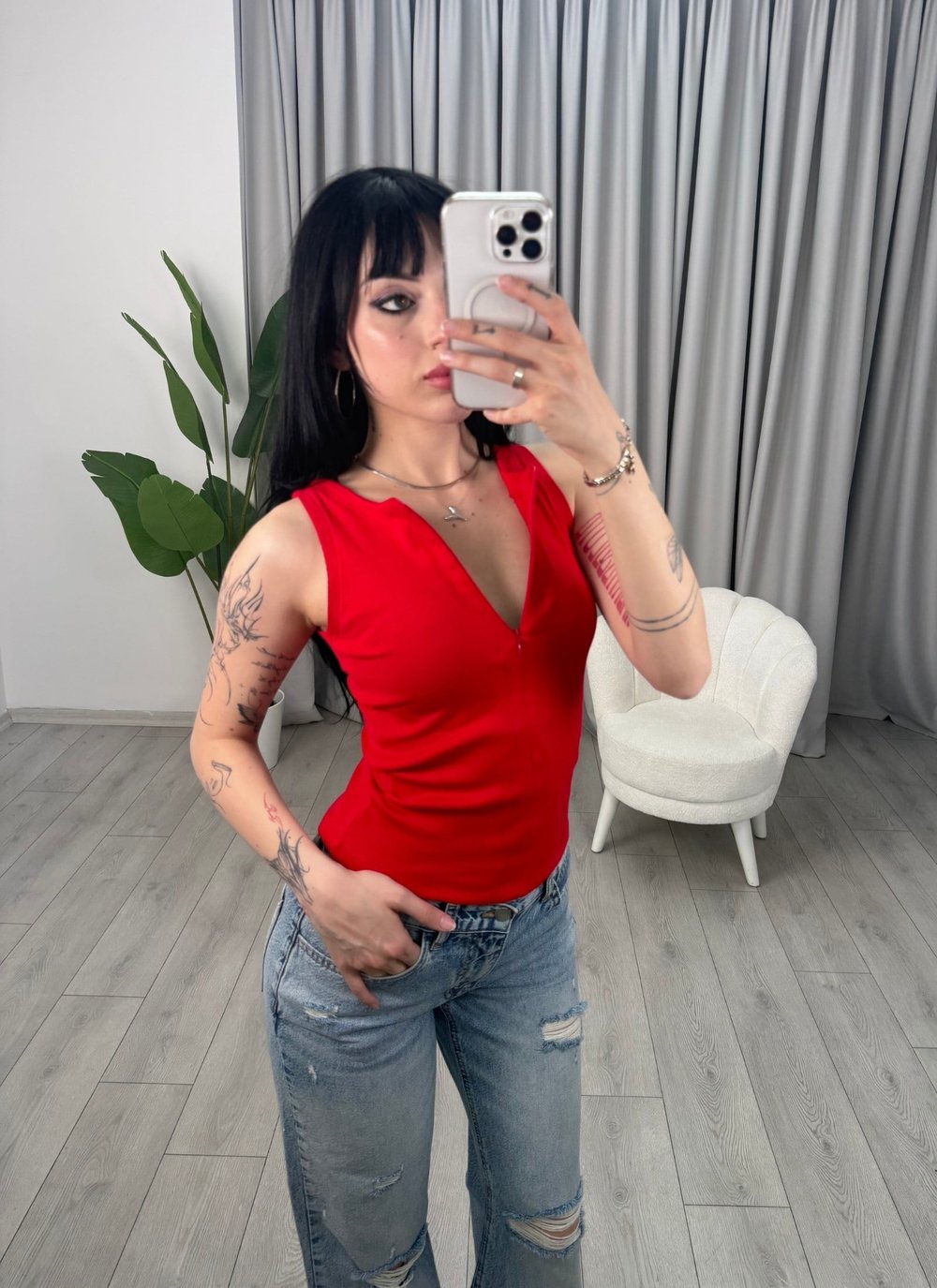 Marla Bluz Kırmızı