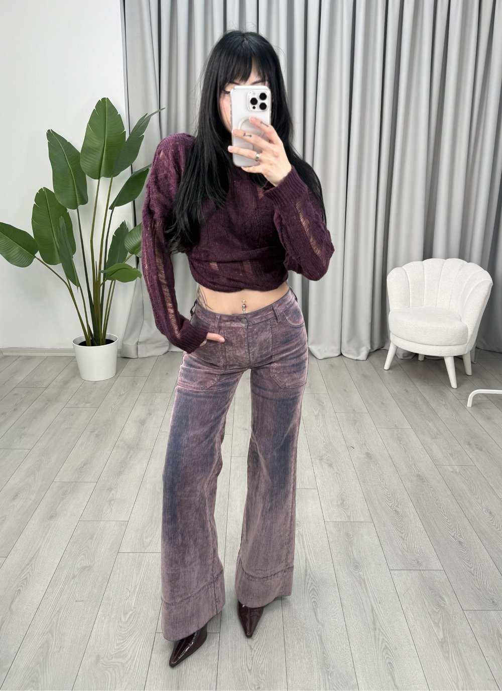 Pink Pantolon Kadife 