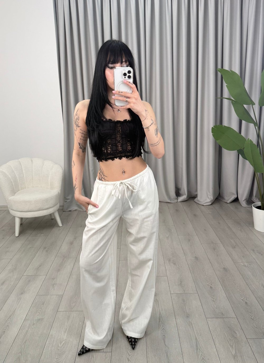 Yasmina Pantolon Beyaz