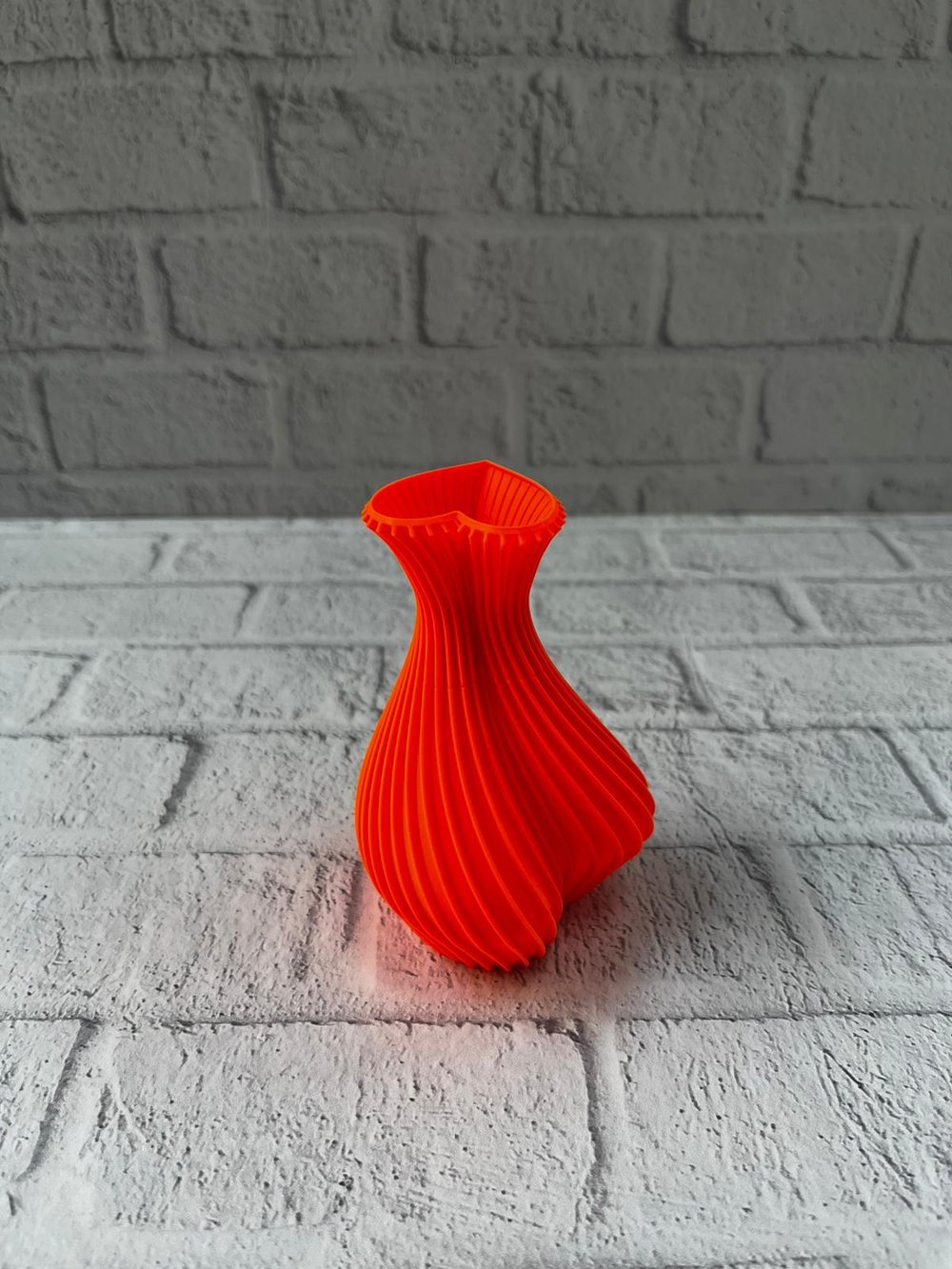 11 cm Turuncu Kalp Formlu Mini Vazo Estetik Dekoratif Obje