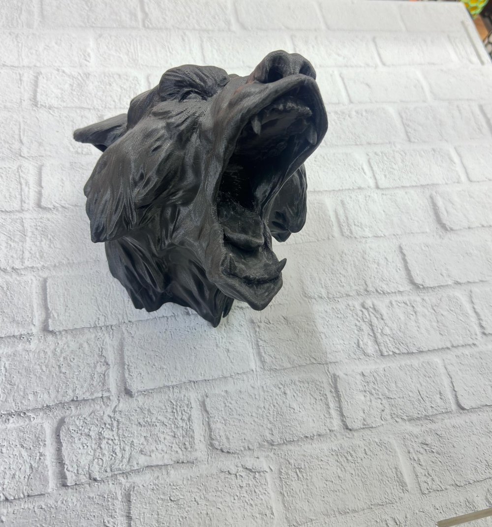 3D Siyah Ayı Başı Duvar Dekoru Modern Asılabilir Heykel 25x19 cm