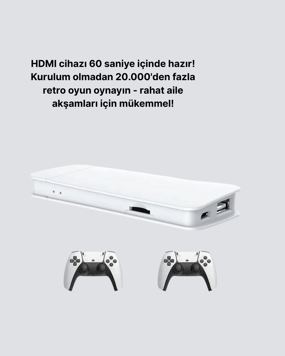 3D ve 4K Görüntü Kaliteli Çok Oyunculu Retro Oyun Konsolu