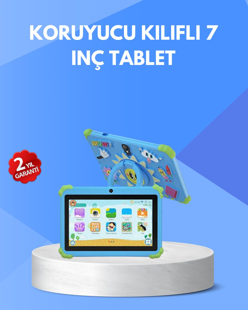 7 İnç Android Tablet WiFi Bluetooth ve Çift Kamera Destekli