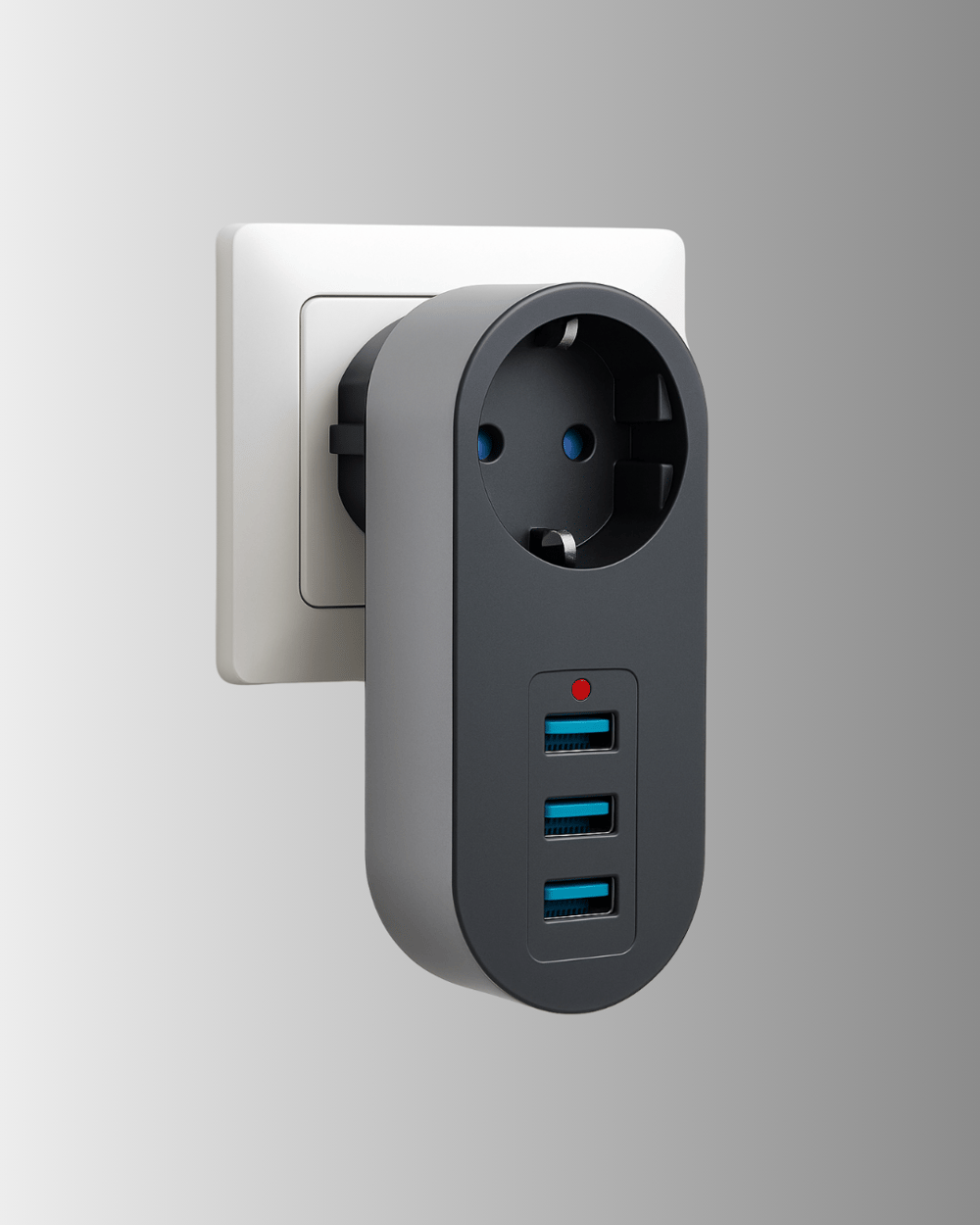 Akım Korumalı USB’li Priz – Güçlü 2500W, Isı ve Çocuk Koruması