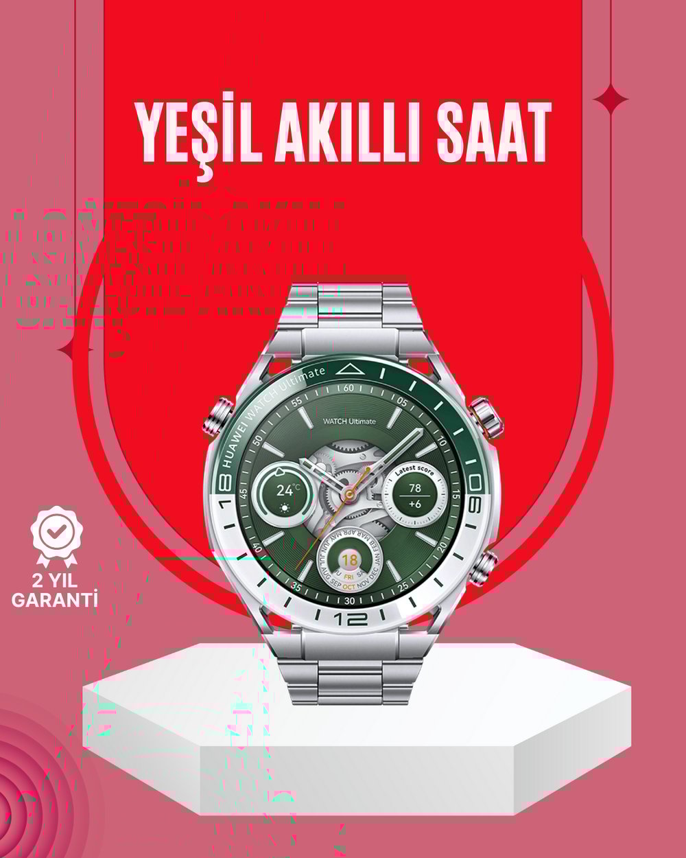 Amoled Smartwatch Harita Modlu Bluetooth Aramalı 3 Değiştirilebilir Kayışlı