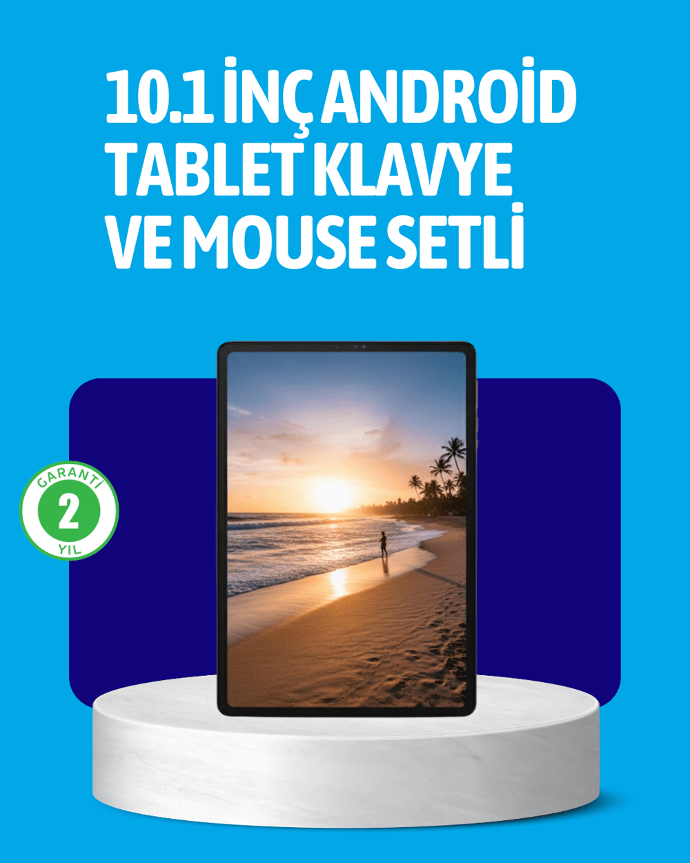 Android 15 Tablet Klavyeli Mouse’lu Profesyonel Set