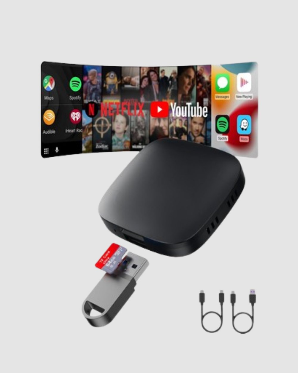 Android Auto Kablosuz Adaptör Bluetooth 5.0 ve 5.8GHz WiFi Destekli