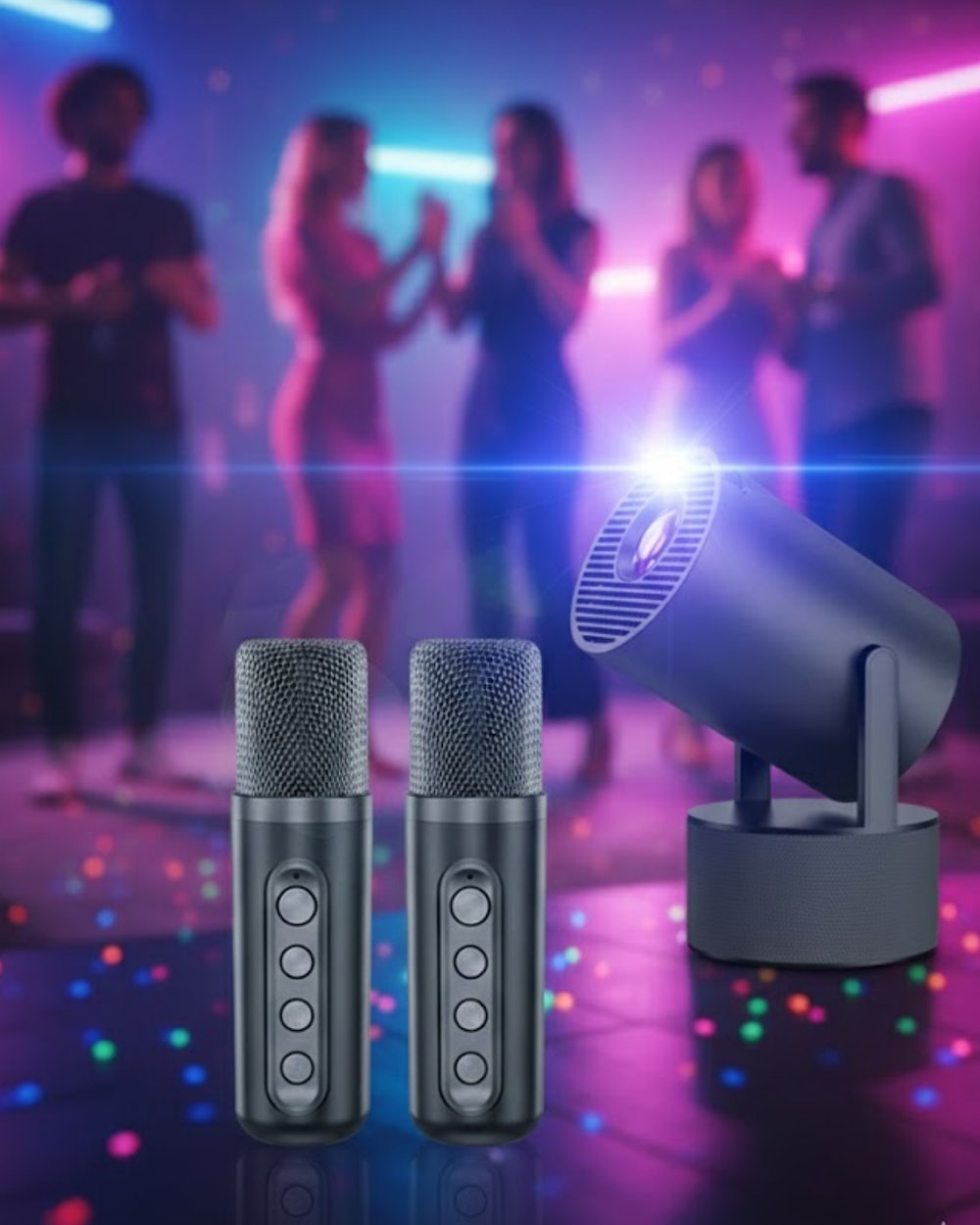 Android Sistemli Projeksiyon Kareoke Cihazı 180° Döner Başlıklı