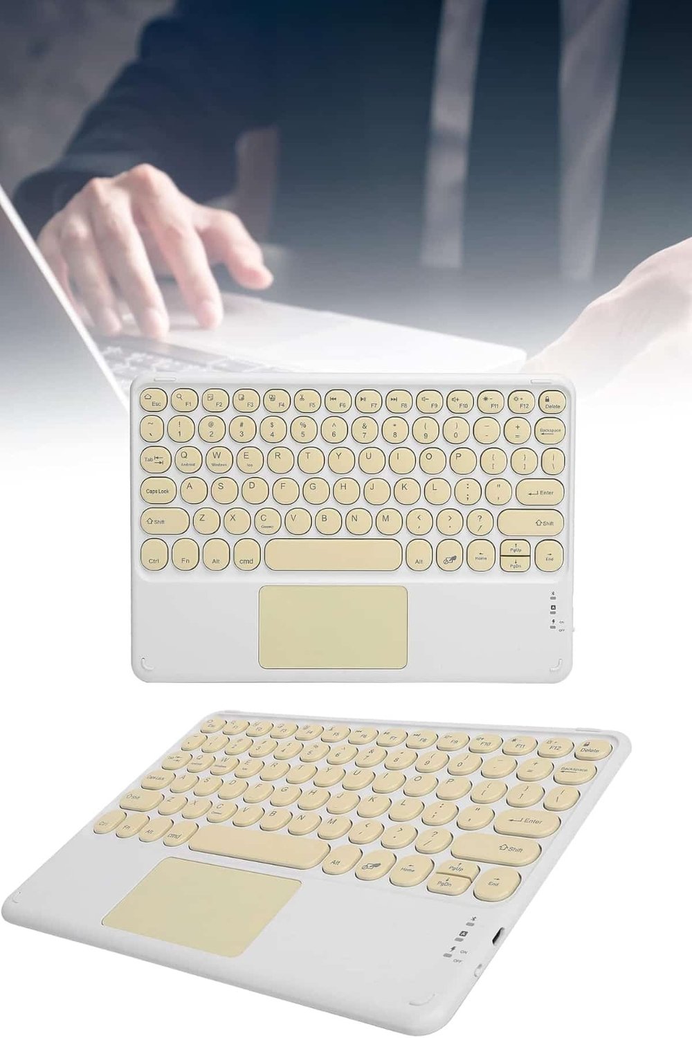 Android ve İOS Uyumlu Bluetooth Klavye Touchpad Slim Kablosuz Wifi Q Klavye