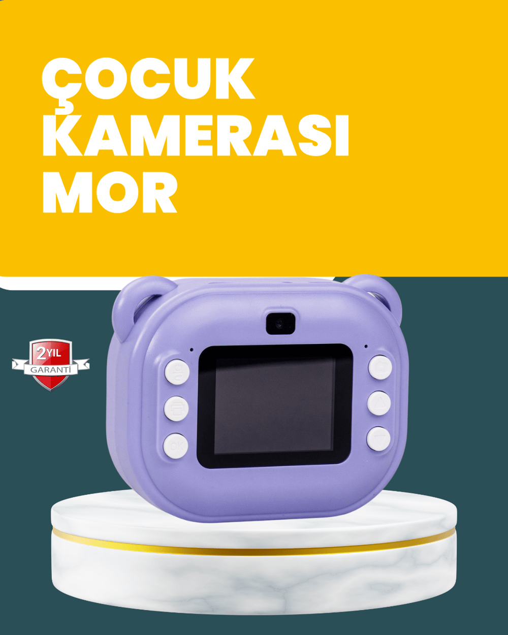 Çocuklar İçin Şipşak Baskı Kamera – 18 Efektli, Oyun ve Müzik Özellikli
