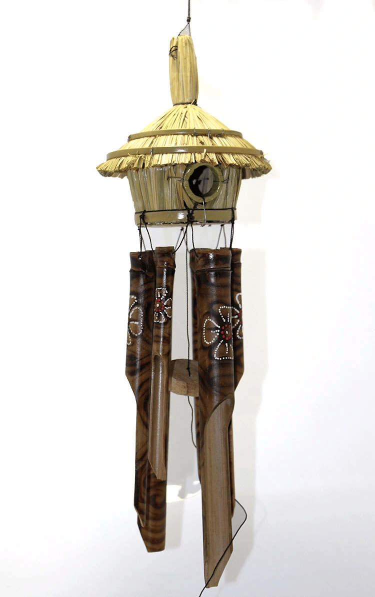 Hasır Kuş Yuvalı Bambu Çan 50 cm