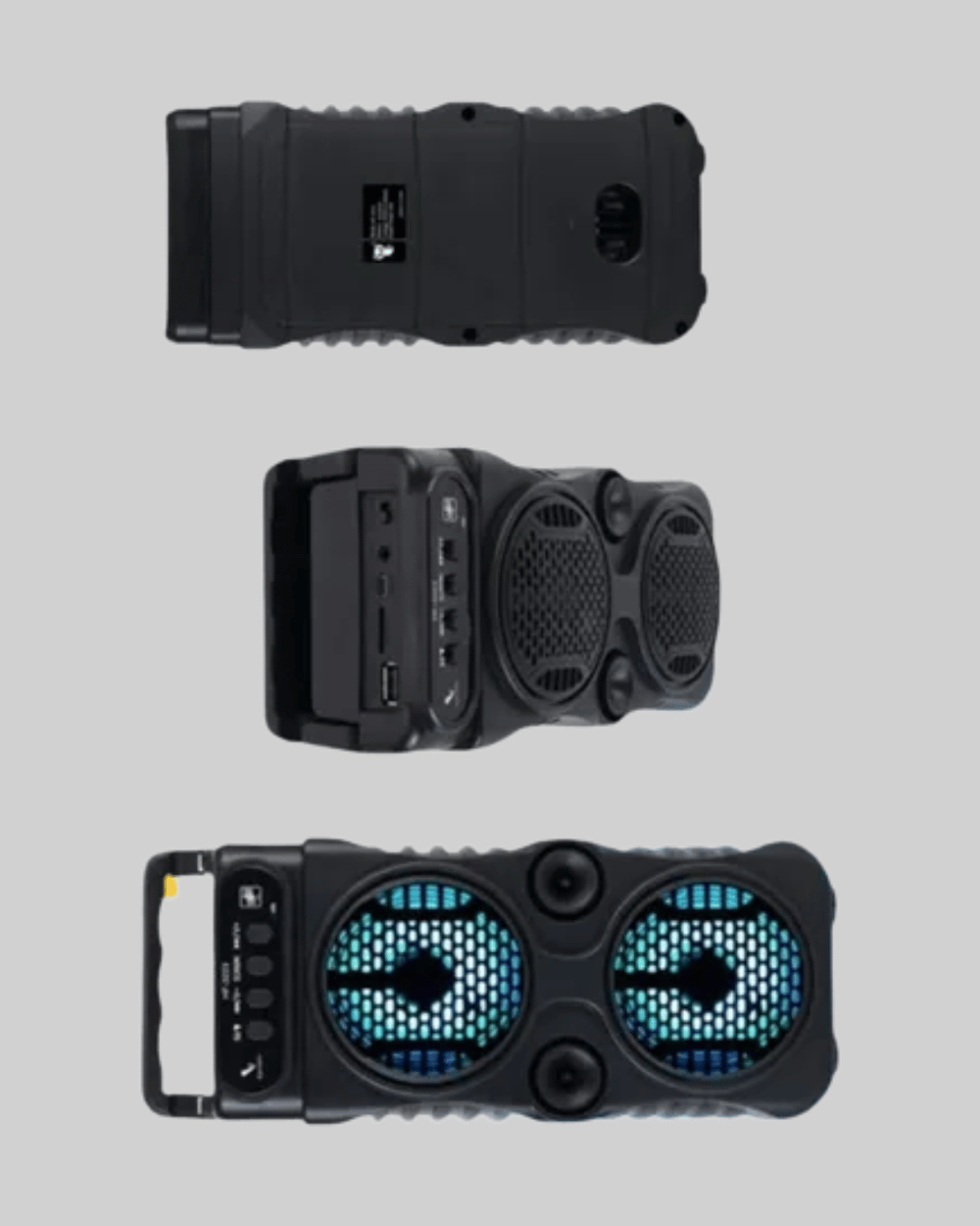 Kablosuz LED Işıklı Bluetooth Hoparlör – FM Radyolu, Mikrofon Girişli