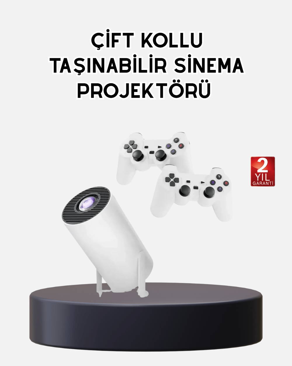 Kablosuz Projeksiyon Cihazı 4K Destekli HDMI USB Oyun Uyumlu