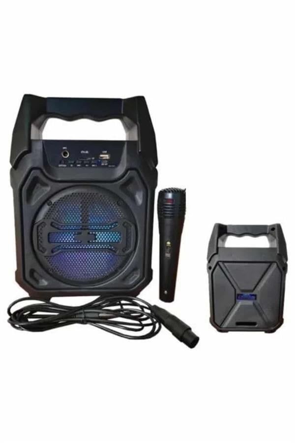 Karaoke Mikrofonlu Fm Radyolu Bluetooth Hoparlör Yüksek Ses Kaliteli