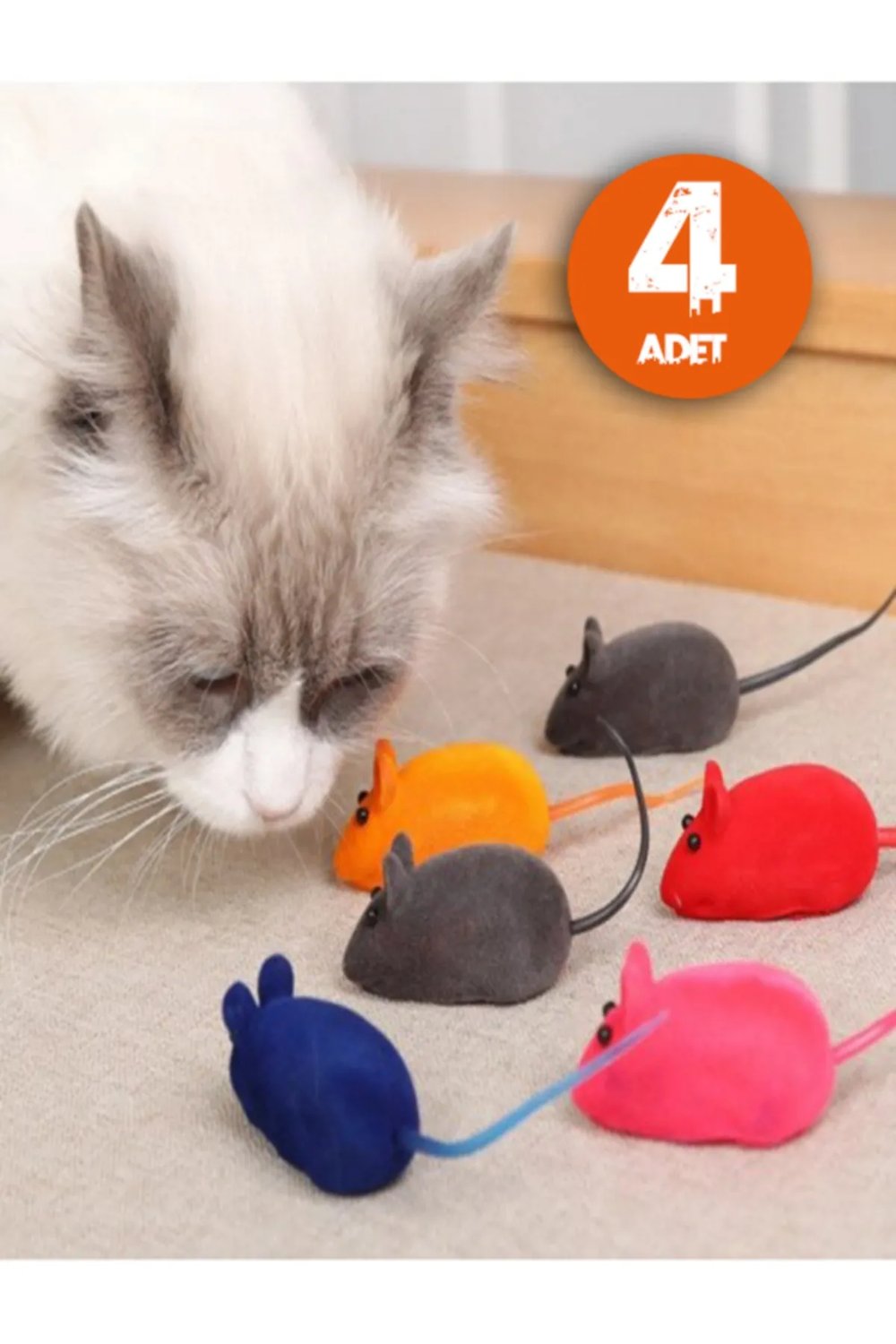 Kedi Eğitim Oyun Faresi 4 Adet