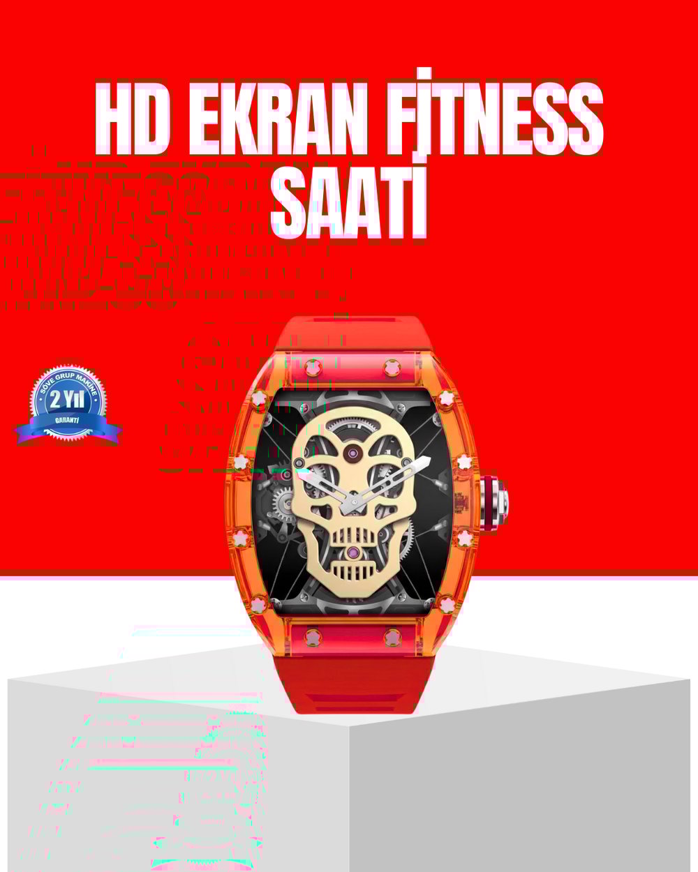 Manyetik Şarjlı Akıllı Saat iOS Android Uyumlu