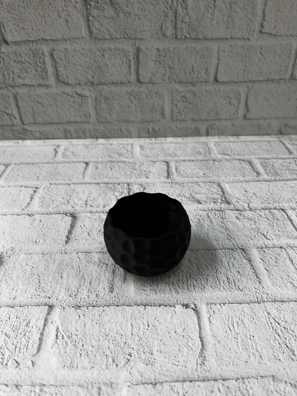 Mini Siyah Dekoratif Saksı 5 cm Modern Masaüstü Bitki Saksısı