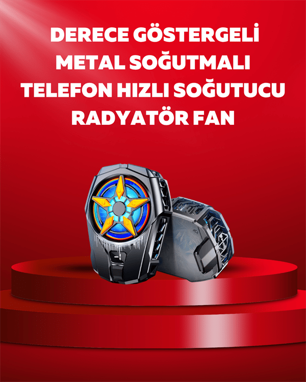Mobil Cihaz Soğutma Radyatörü – Metal+ABS, Type-C Kablolu