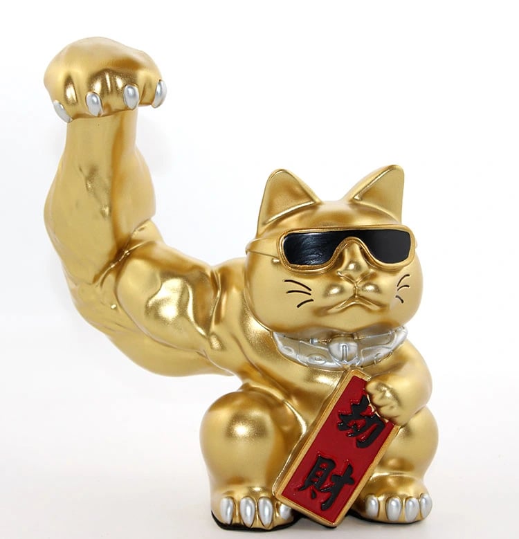 Polyester Şanslı Kedi Figürü Model 3