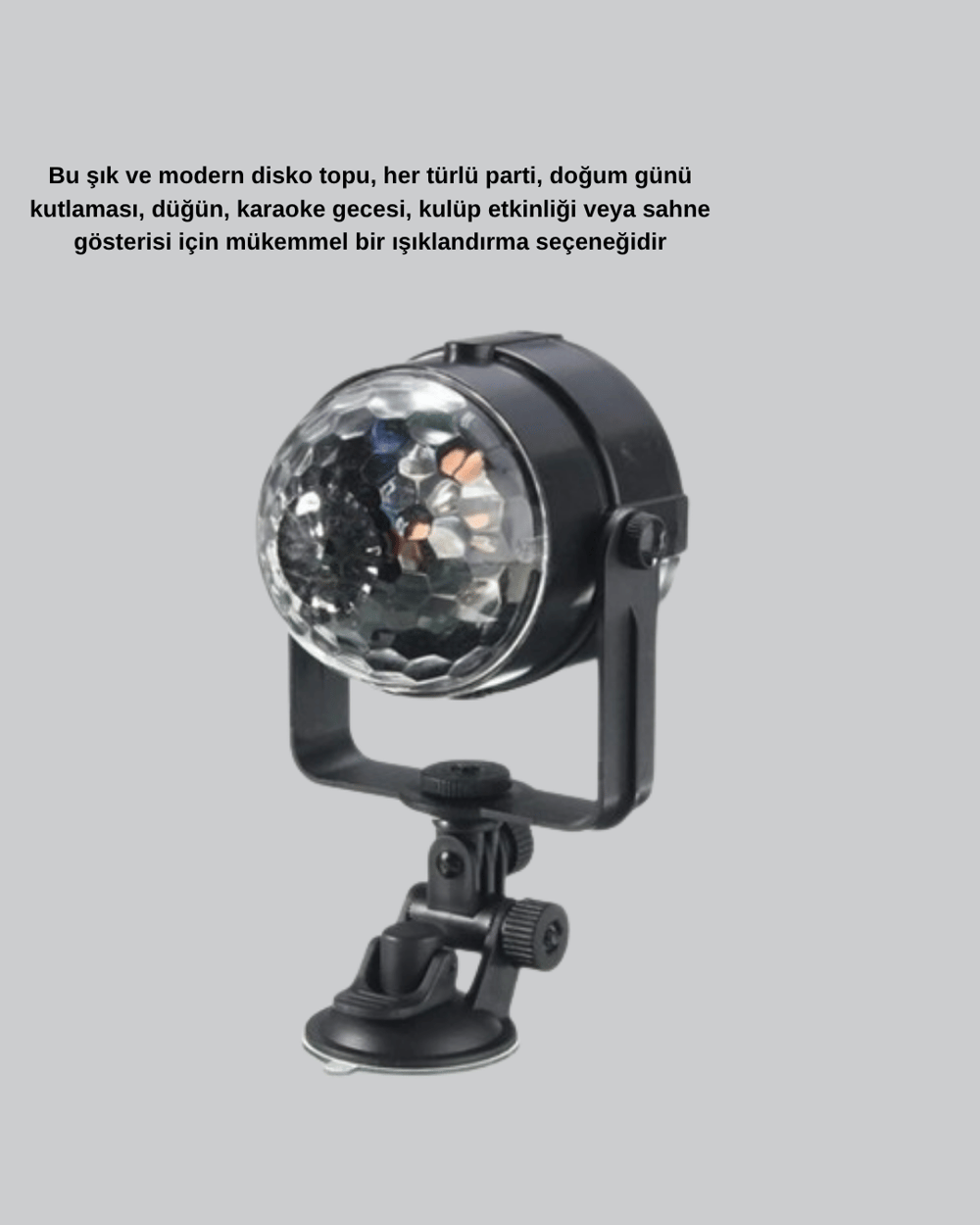 Ritme Duyarlı LED Disko Topu – Renkli Işık Gösterili Parti Lambası