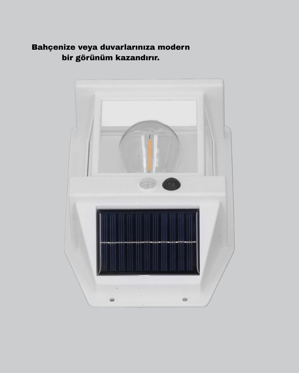 Solar Sensörlü Dış Mekan Lamba 3 Işık Modlu ve IP65 Dayanıklı