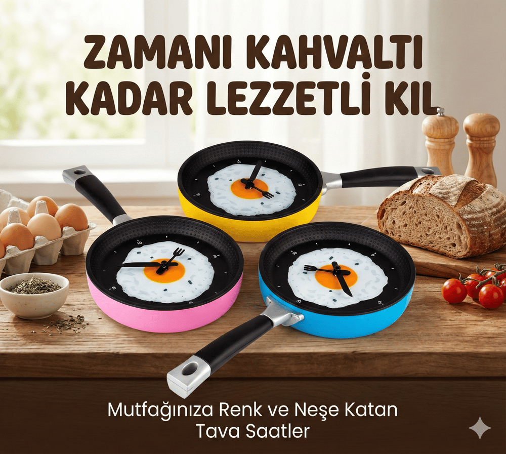 Tava Konseptli Duvar Saati