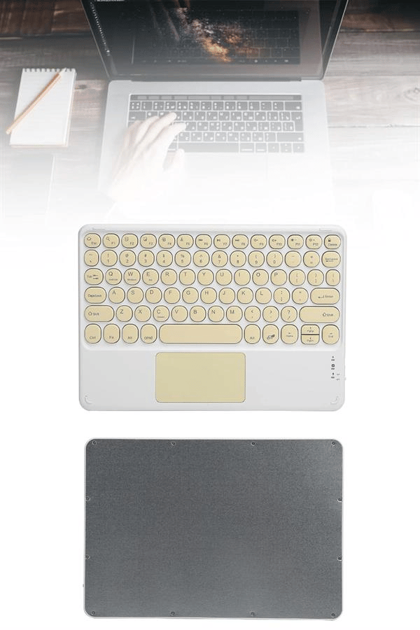Touchpad Tüm Cihazlara Uyumlu Bluetooth Klavye Touchpad Slim Kablosuz Wifi Q Klavye