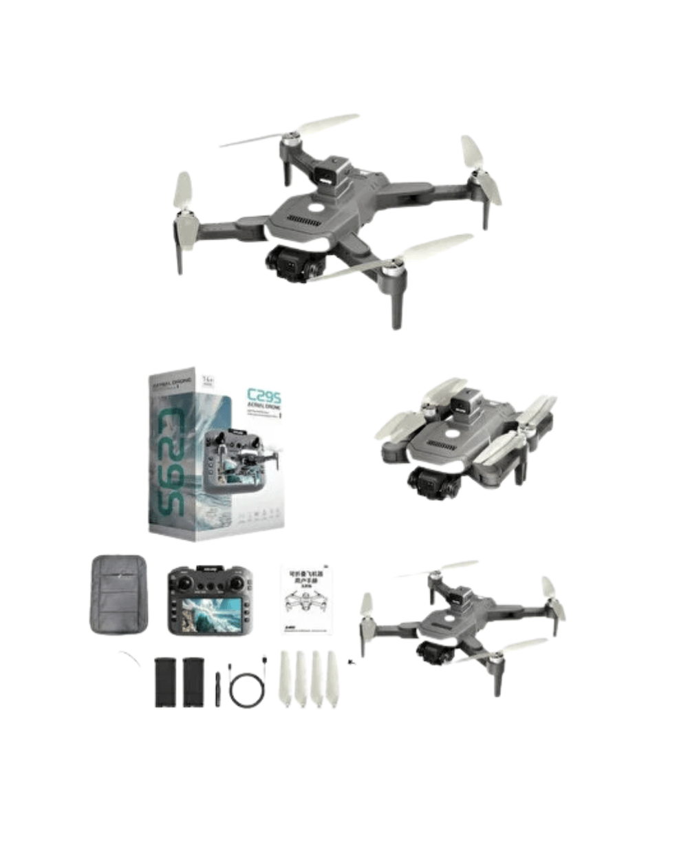 Uzaktan Kontrollü 4K Drone Akıllı Uçuş Modları ve Geniş Açılı Kamera Özellikli