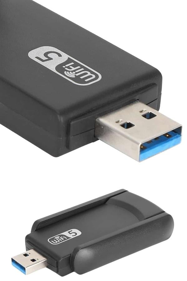Wifi Adaptörü Bt5.0 Wifi 2si Bir Arada Çift Bantlı Çift Anten