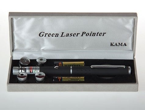 Yeşil Lazer Pointer 100 mW 15 Km Etkili (5 Başlıklı)