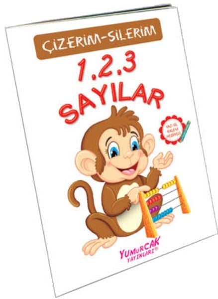 123 Sayılar (Çizerim-Silerim) - Kalem Hediyeli