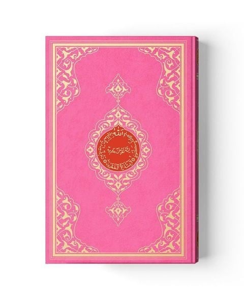 2 Renkli Pembe Orta Boy Kur'An-I Kerim