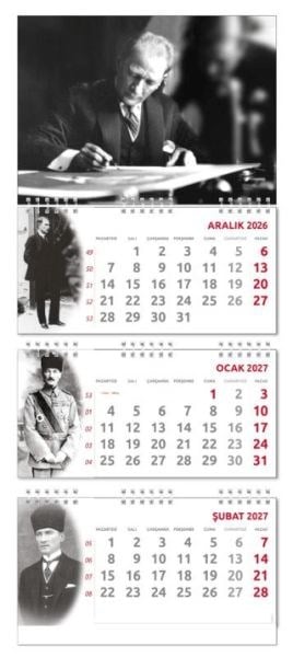 2027 Atatürk Gemici Duvar Takvimi - İmza