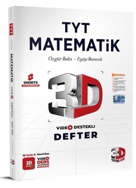 3D Yayınları TYT Matematik Video Defter Not