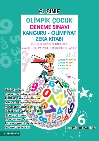 Altın Nokta 6. Sınıf Olimpik Çocuk Deneme Sınavı Kanguru - Olimpiyat Zeka Kitabı
