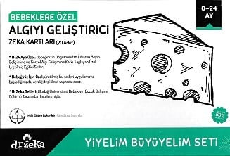 Bebeklere Özel Algıyı Geliştirici Zeka Kartları - Yiyelim Büyüyelim Seti 0-24 Ay