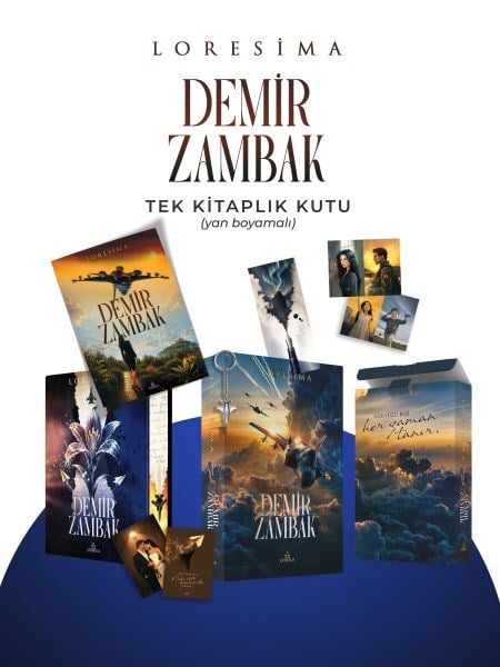 Demir Zambak 1 - Tek Kitaplık Kutu Yan Boyamalı
