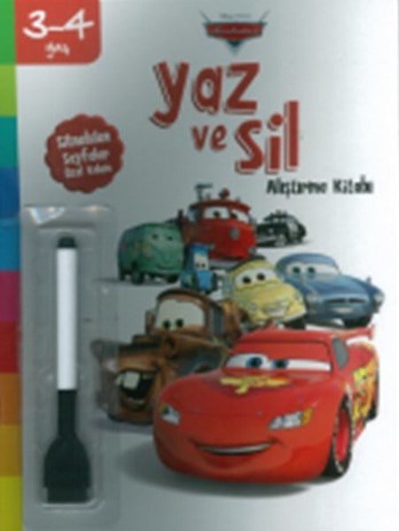 Disney 3-4 Yaş Yaz ve Sil Arabalar
