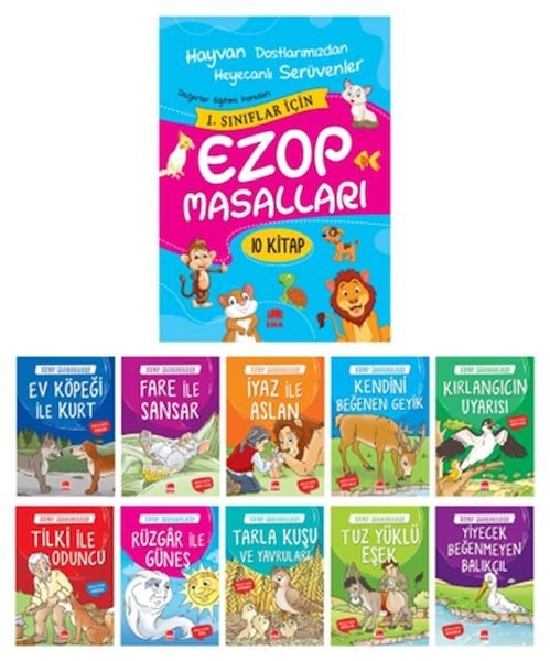 Ezop Masalları  - Büyük Boy 10 Kitap Takım